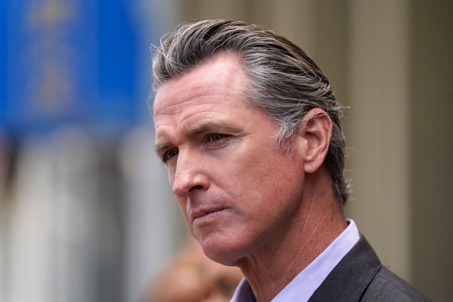 In this June 3, 2021 file photo, California Gov. Gavin Newsom listens to questions during a news conference in San Francisco (AP Photo/Eric Risberg, File)