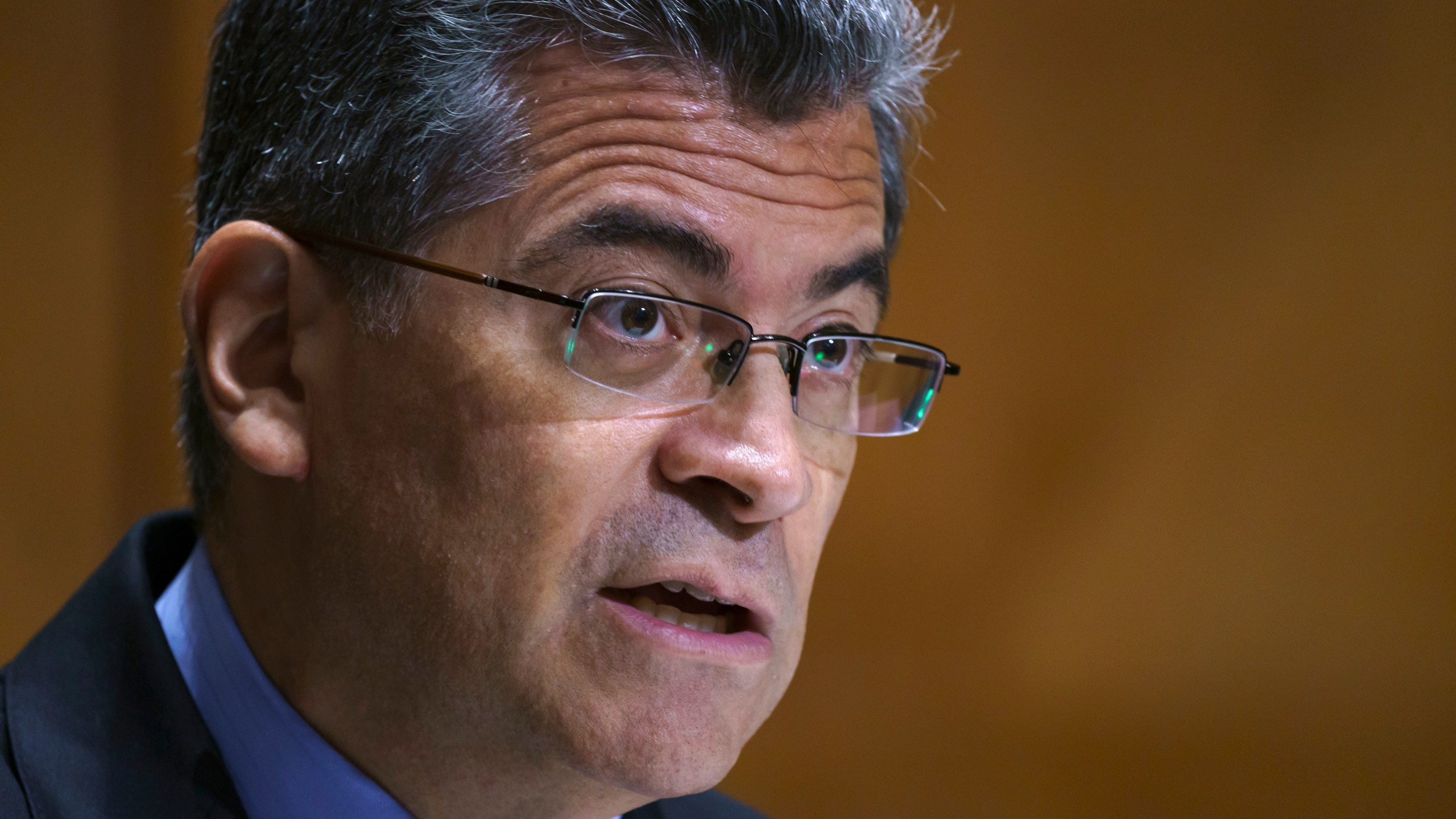 In this June 10, 2021, file photo Health and Human Services Secretary Xavier Becerra testifies before the Senate Finance Committee on President Joe Biden's budget request, at the Capitol in Washington. (AP Photo/J. Scott Applewhite, File)