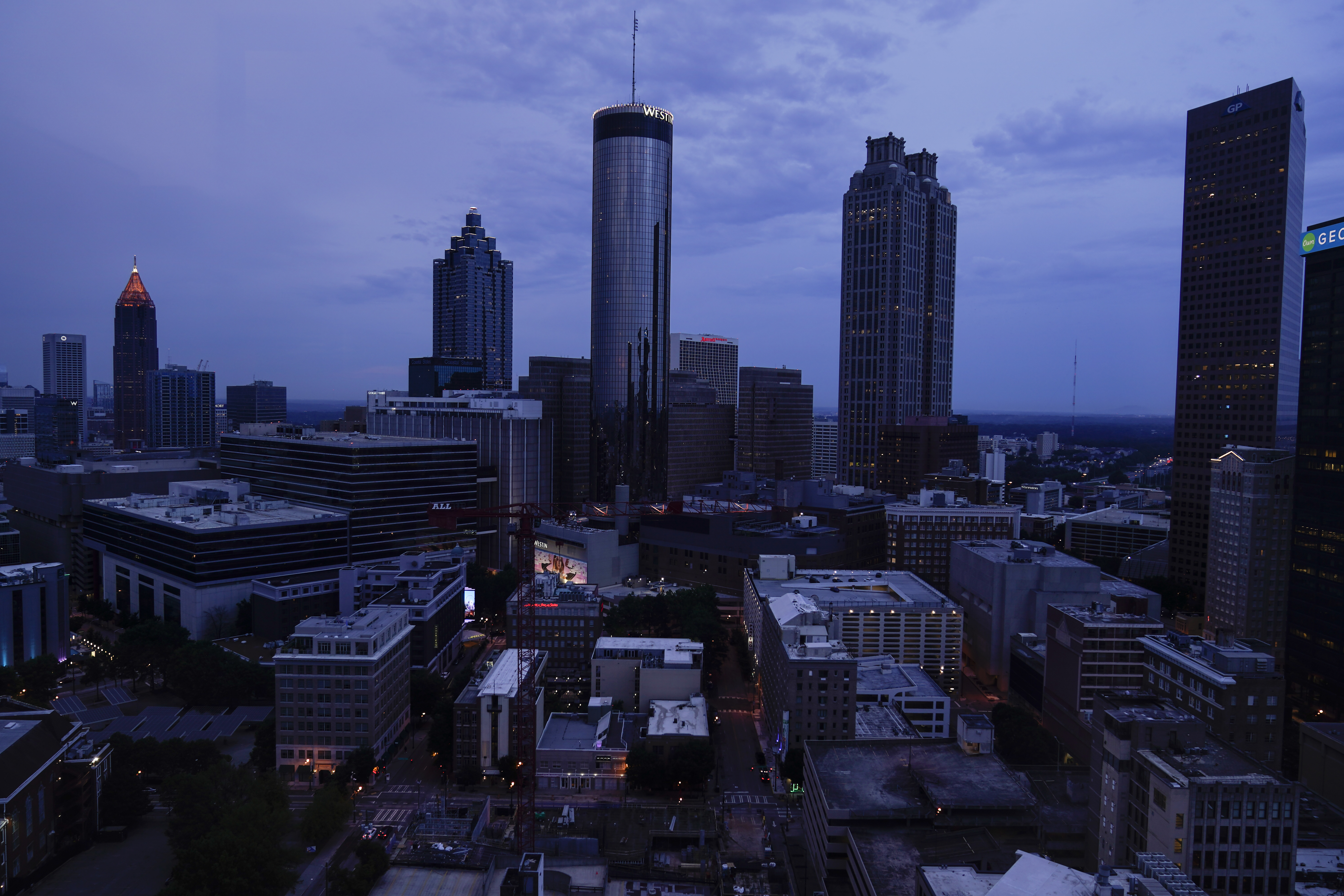 Clouds roll into downtown Atlanta on Aug. 11, 2021, in Atlanta.(AP Photo/Brynn Anderson)