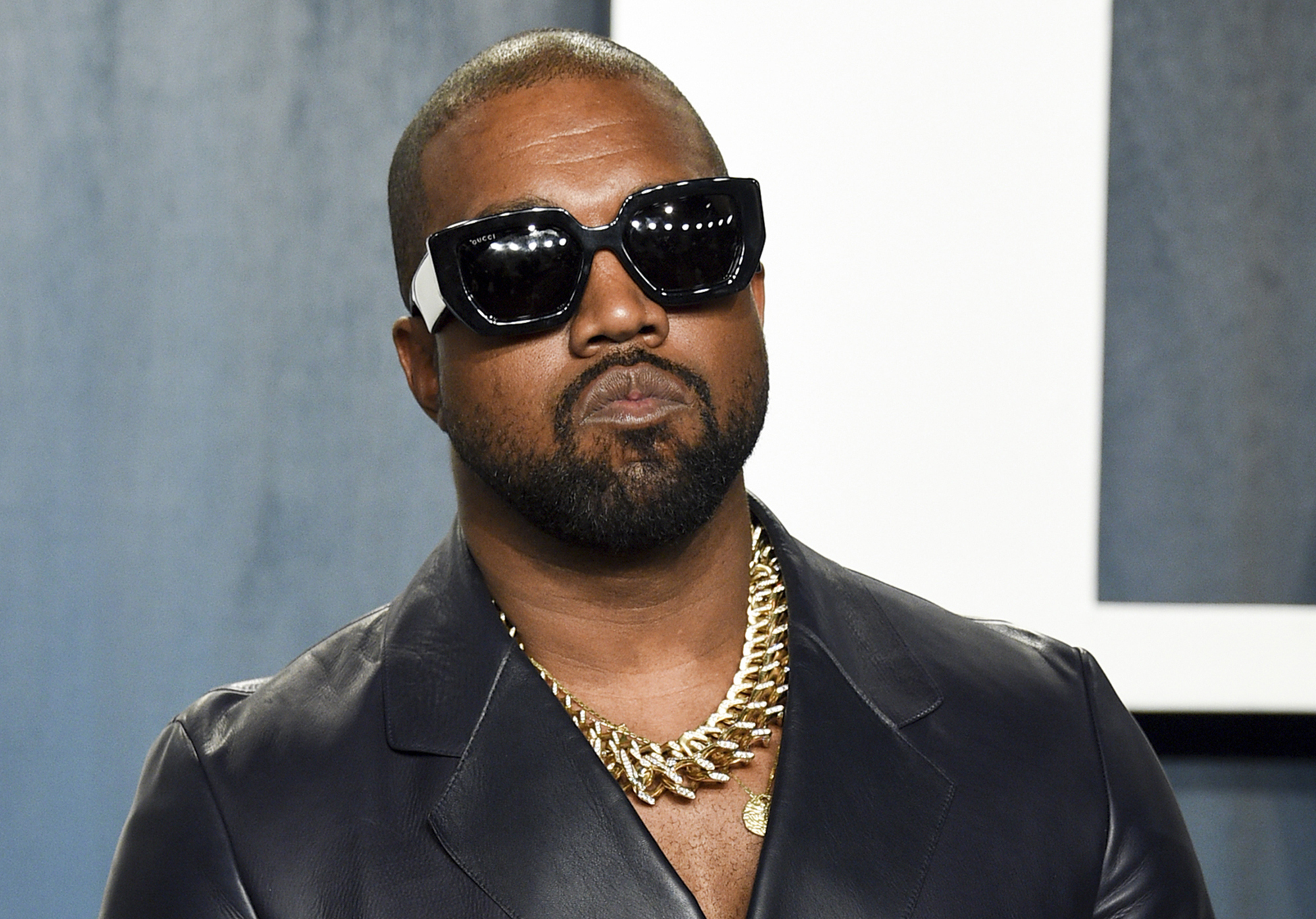 Kanye West arrives at the Vanity Fair Oscar Party in Beverly Hills, Calif., on Feb. 9, 2020. (Evan Agostini/Invision/AP, File)