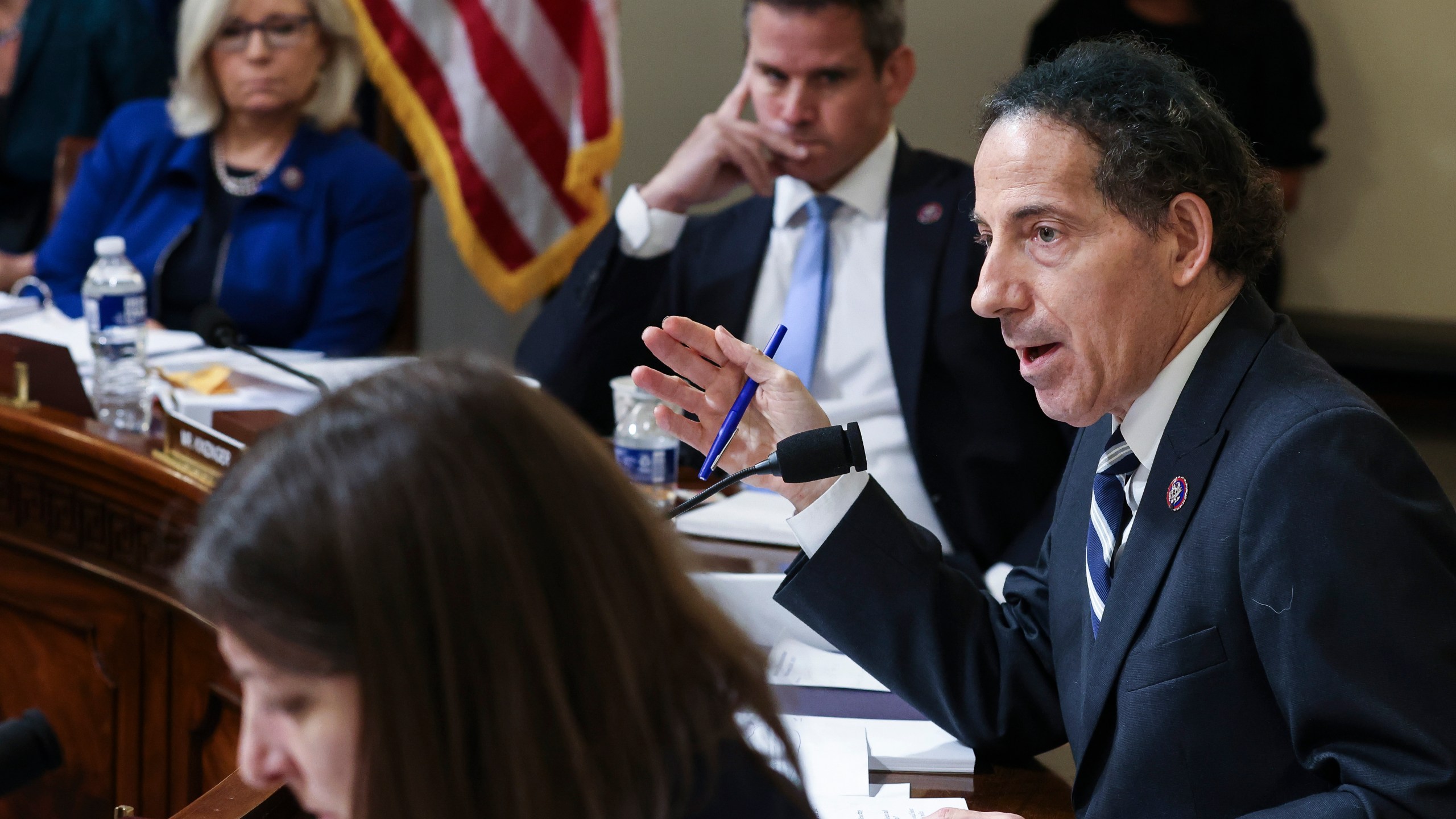 In this July 27, 2021, file photo Rep. Jamie Raskin, D-Md., speaks during the House select committee hearing on the Jan. 6 attack on Capitol Hill in Washington. The House Committee investigating the insurrection at the U.S. Capitol in January is demanding a host of records from the White House and several government intelligence and law enforcement agencies. (Oliver Contreras/The New York Times via AP, Pool, File)