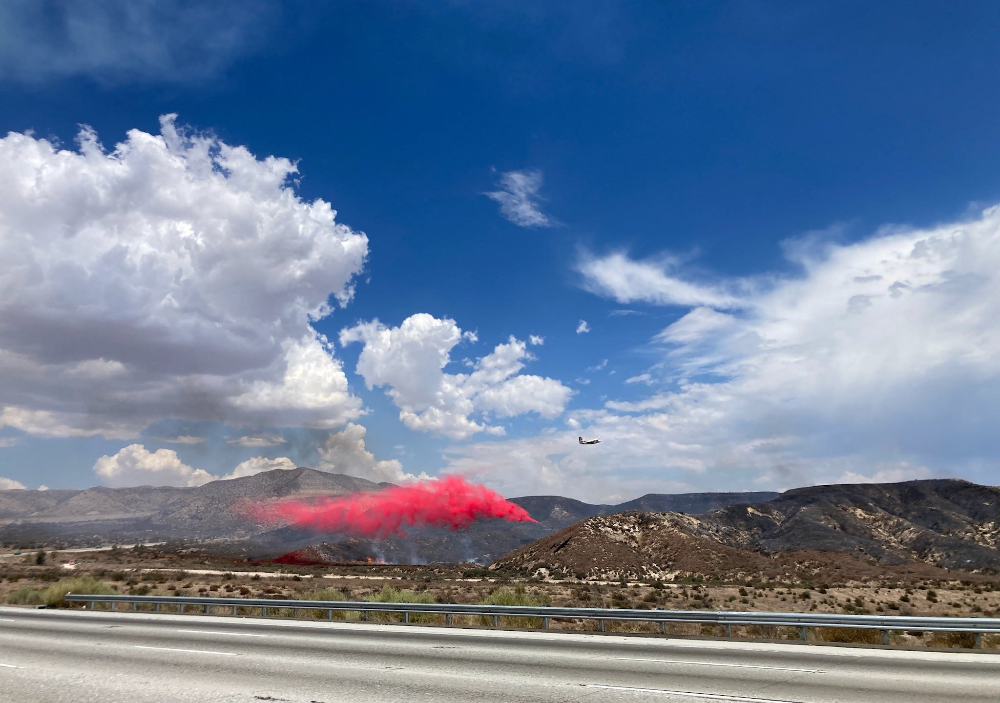 The Railroad Fire in the Cajon Pass is seen on Aug. 29, 2021. (San Bernardino National Forest)