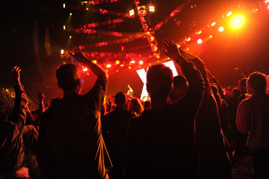 A general view of the crowd at 106.7 KROQ Almost Acoustic Christmas 2016 is seen at The Forum in Inglewood on Dec. 10, 2016. (Emma McIntyre / Getty Images for CBS Radio)