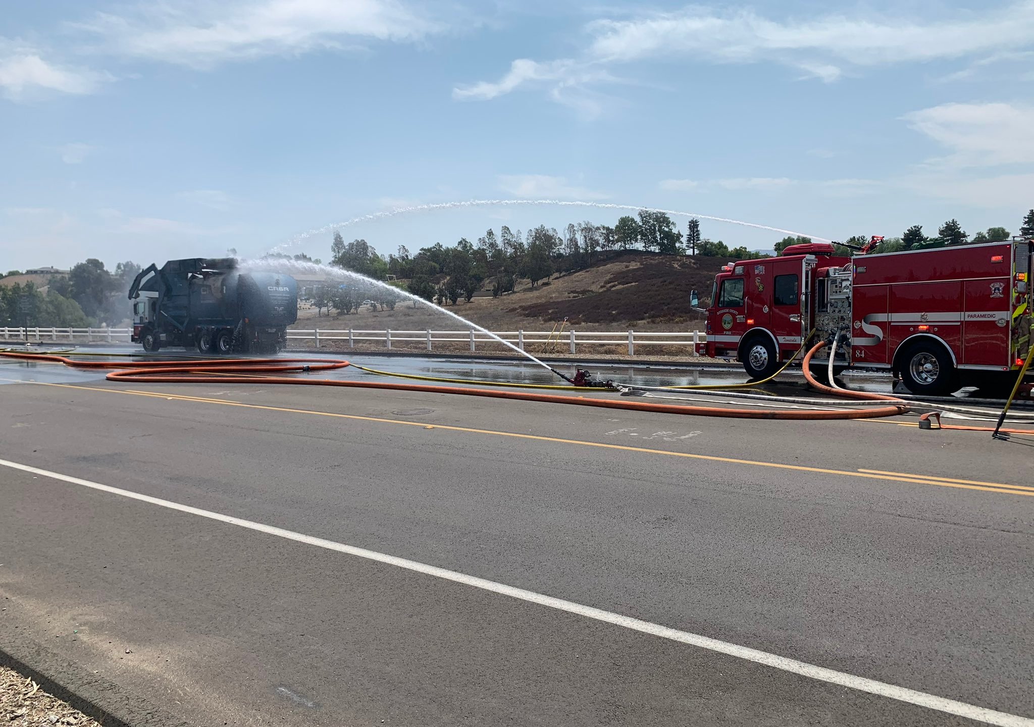 Thirteen people were hurt when a propane tank exploded on Aug. 16, 2021. (CAL FIRE and Riverside County Fire Department)