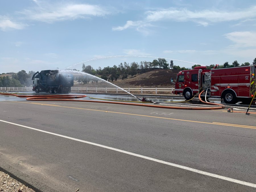 Thirteen people were hurt when a propane tank exploded on Aug. 16, 2021. (CAL FIRE and Riverside County Fire Department)