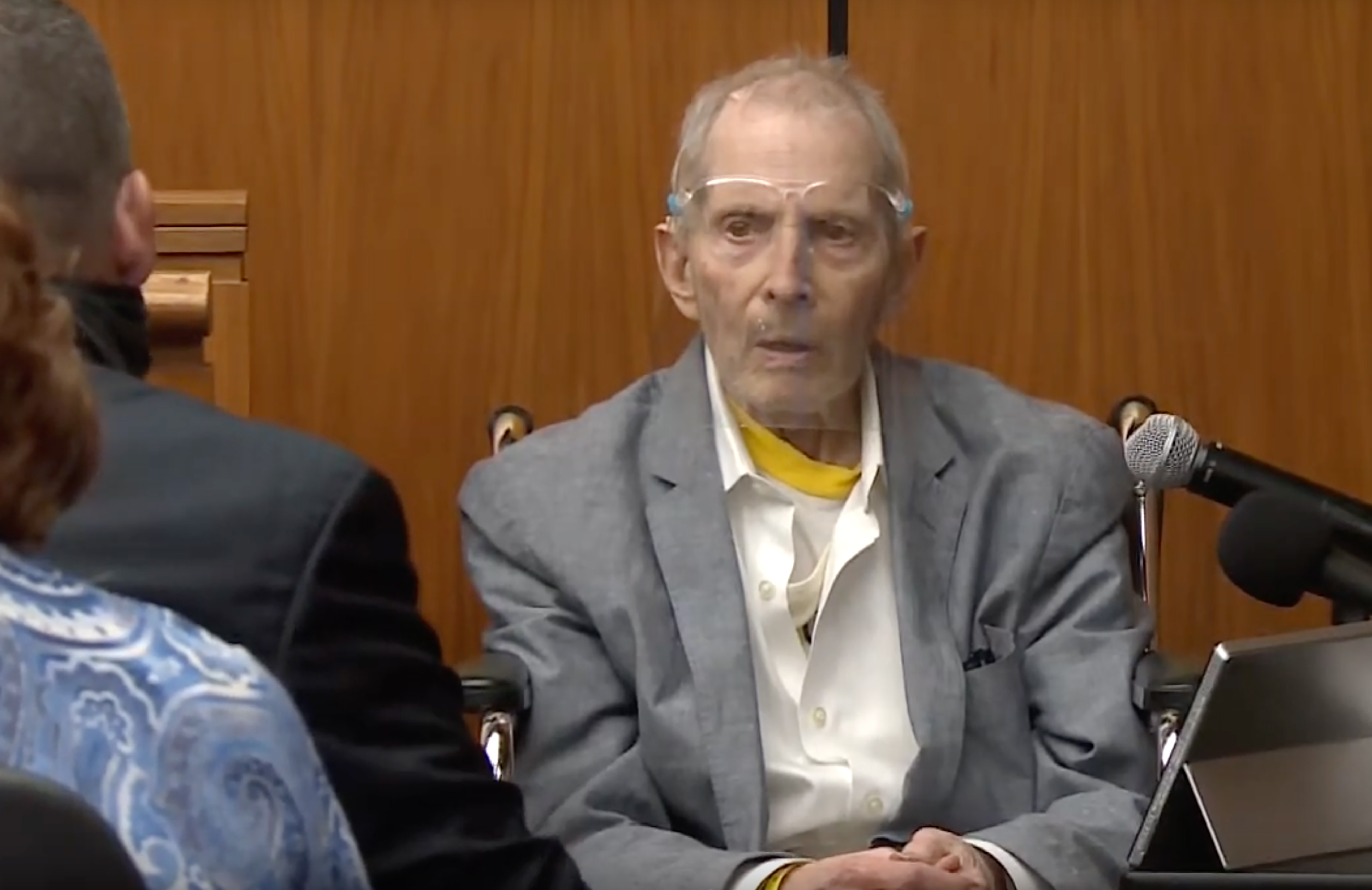 In this still image taken from the Law & Crime Network court video, real estate heir Robert Durst answers questions while taking the stand during his murder trial on Aug. 31, 2021, in Los Angeles County Superior Court in Inglewood, Calif. (Law & Crime Network via AP, Pool)