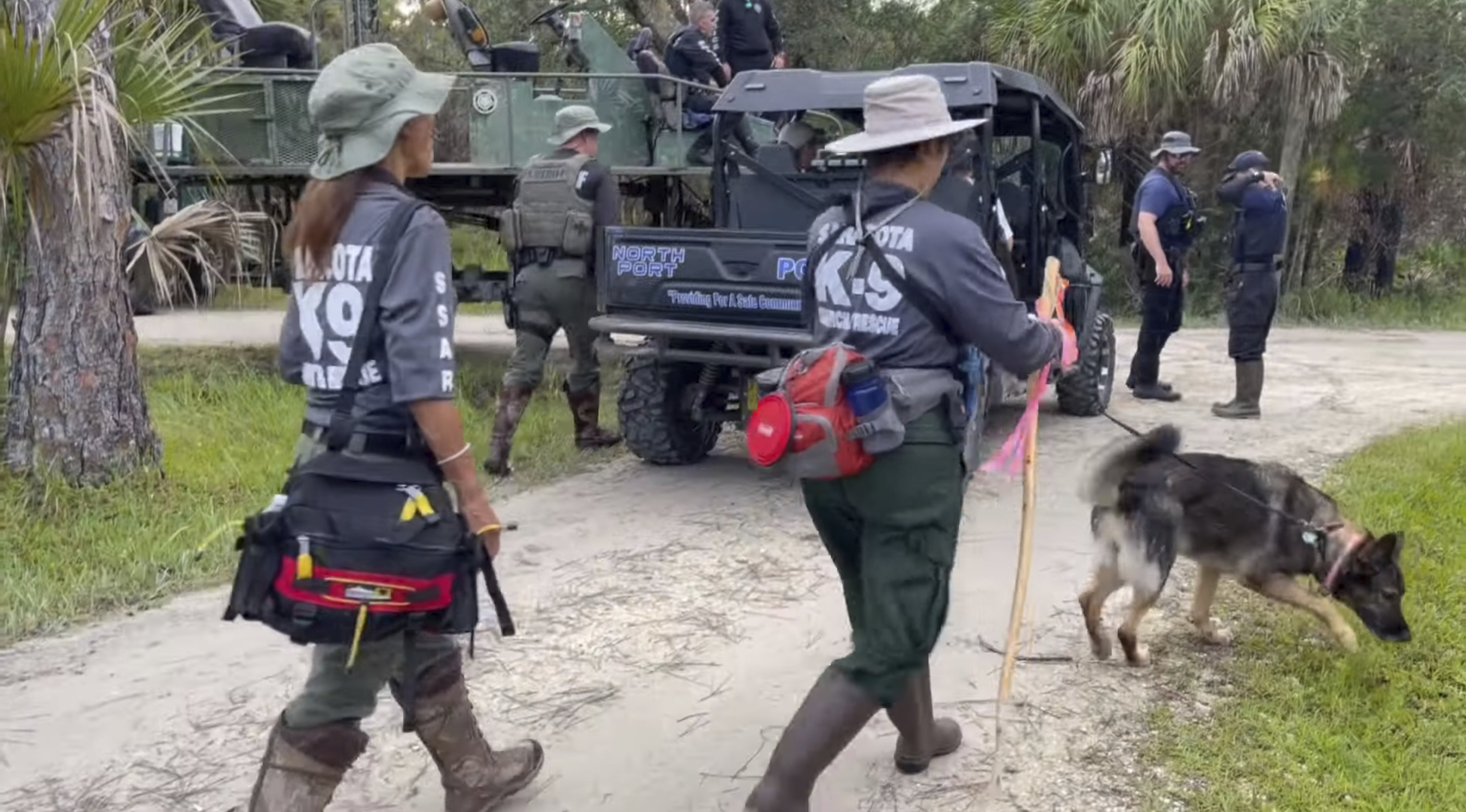 Search teams fanout at Carlton Reserve park near North Port, Fla., to search for Brian Laundrie, the boyfriend of Gabrielle “Gabby” Petito, on Sept. 22, 2021. (North Port Police Department via Associated Press)