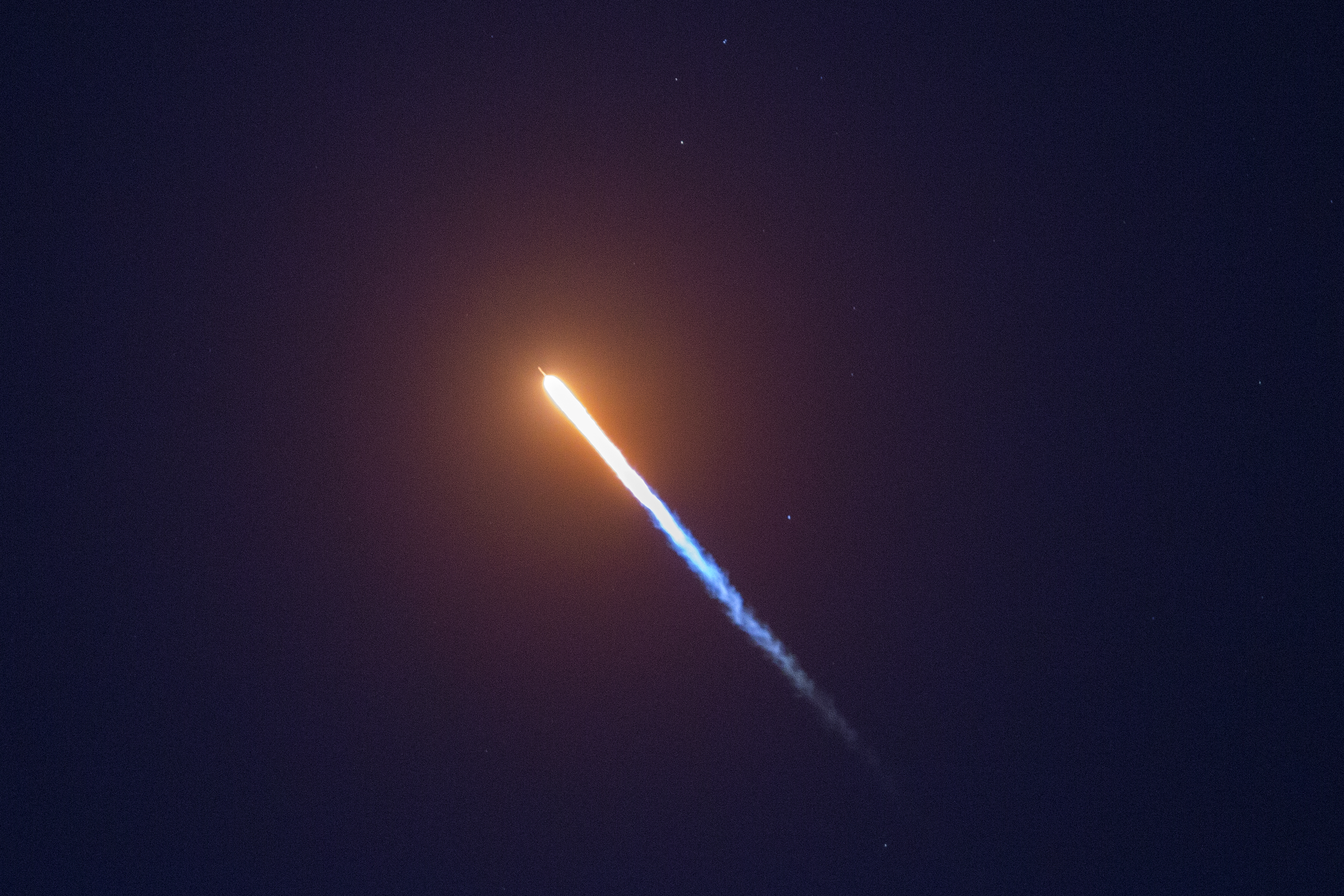 This Oct. 7, 2018 file photo shows the SpaceX Falcon 9 rocket launching from Vandenberg Air Force Base. (David McNew/Getty Images)