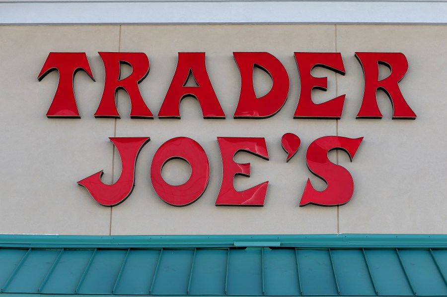 This file photo shows a Trader Joe's sign on Oct. 18, 2013 in Florida. (Joe Raedle/Getty Images)