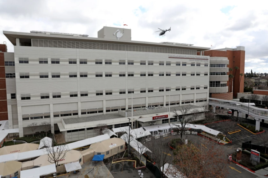 Community Regional Medical Center in Fresno has been strained by the fourth pandemic wave.(Gary Coronado / Los Angeles Times)