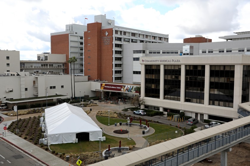 Community Regional Medical Center in Fresno is seen in January 2021. (Gary Coronado / Los Angeles Times)