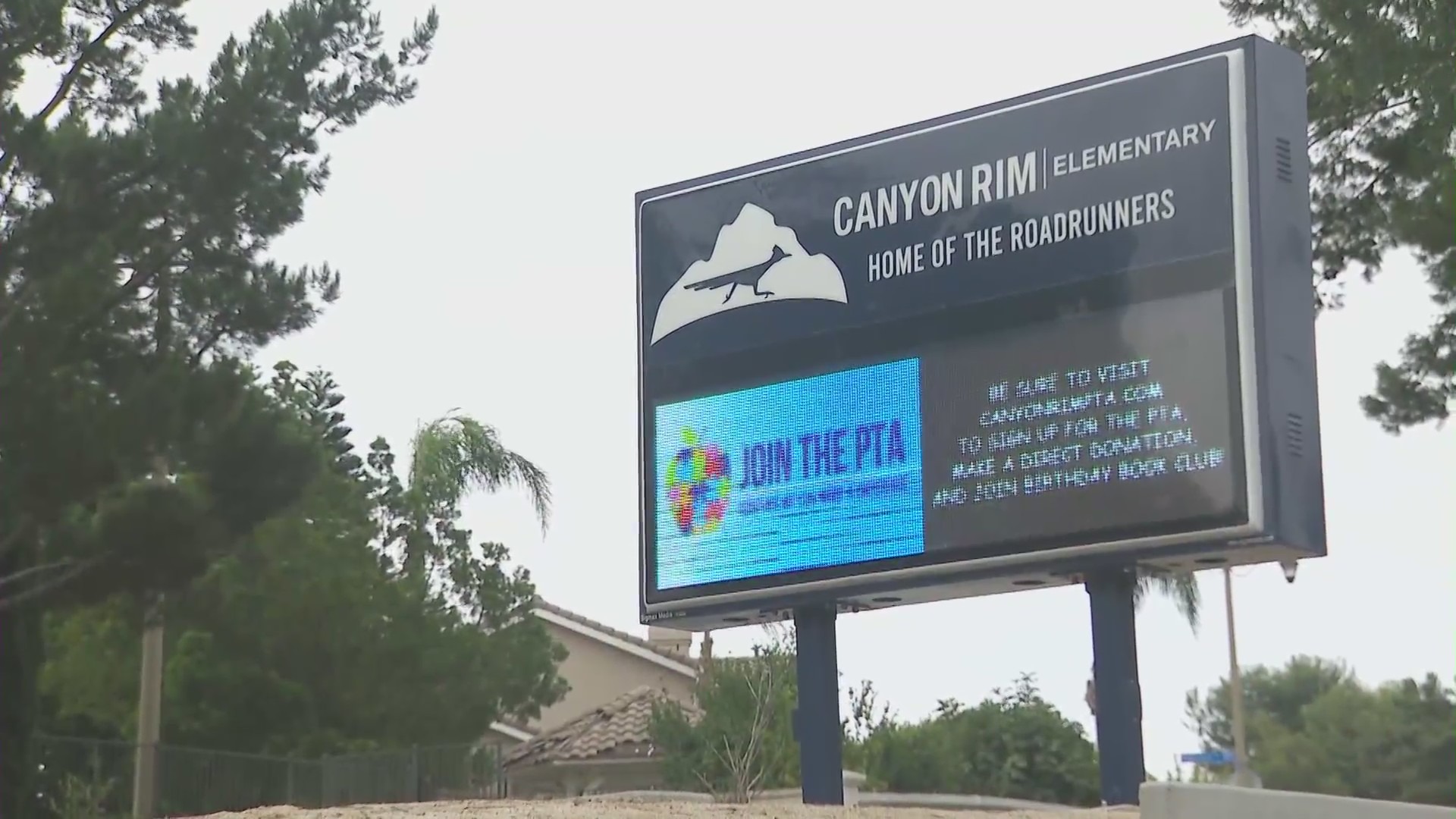 An outbreak of COVID-19 has been reported at Canyon Rim Elementary School at Anaheim. (KTLA)