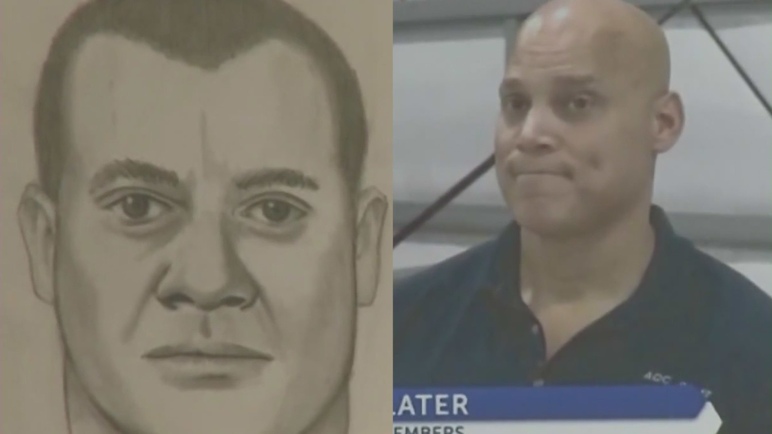 A sketch of a sexual assault suspect previously released by the Orange County Sheriff's Department is seen next to a photo of Robert Daniel Yucas released on Sept. 20, 2021.