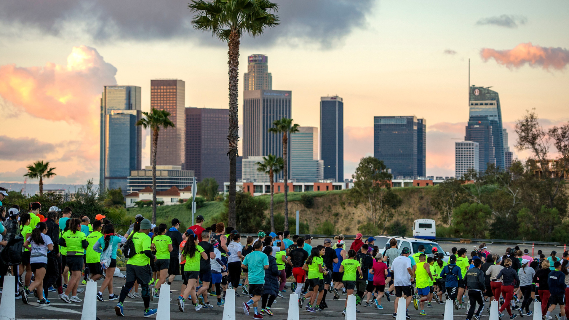 Runners participate in the Los Angeles Marathon in this undated photo. (Donald Miralle for Los Angeles Marathon)