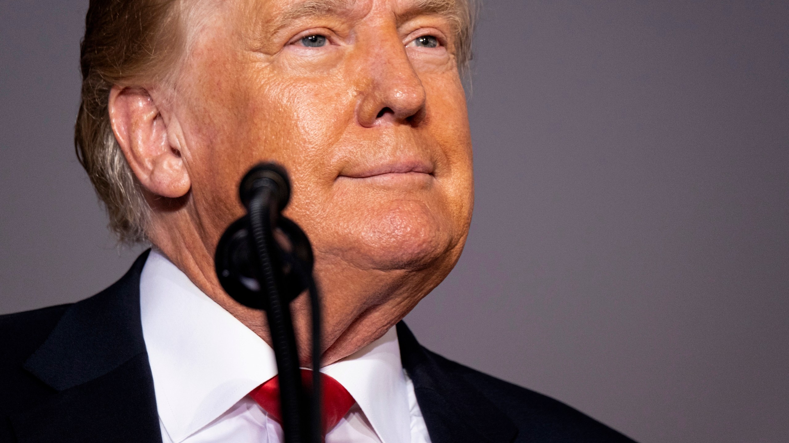 Former President Donald Trump speaks during his Save America rally in Perry, Ga., on Saturday, Sept. 25, 2021. (AP Photo/Ben Gray)