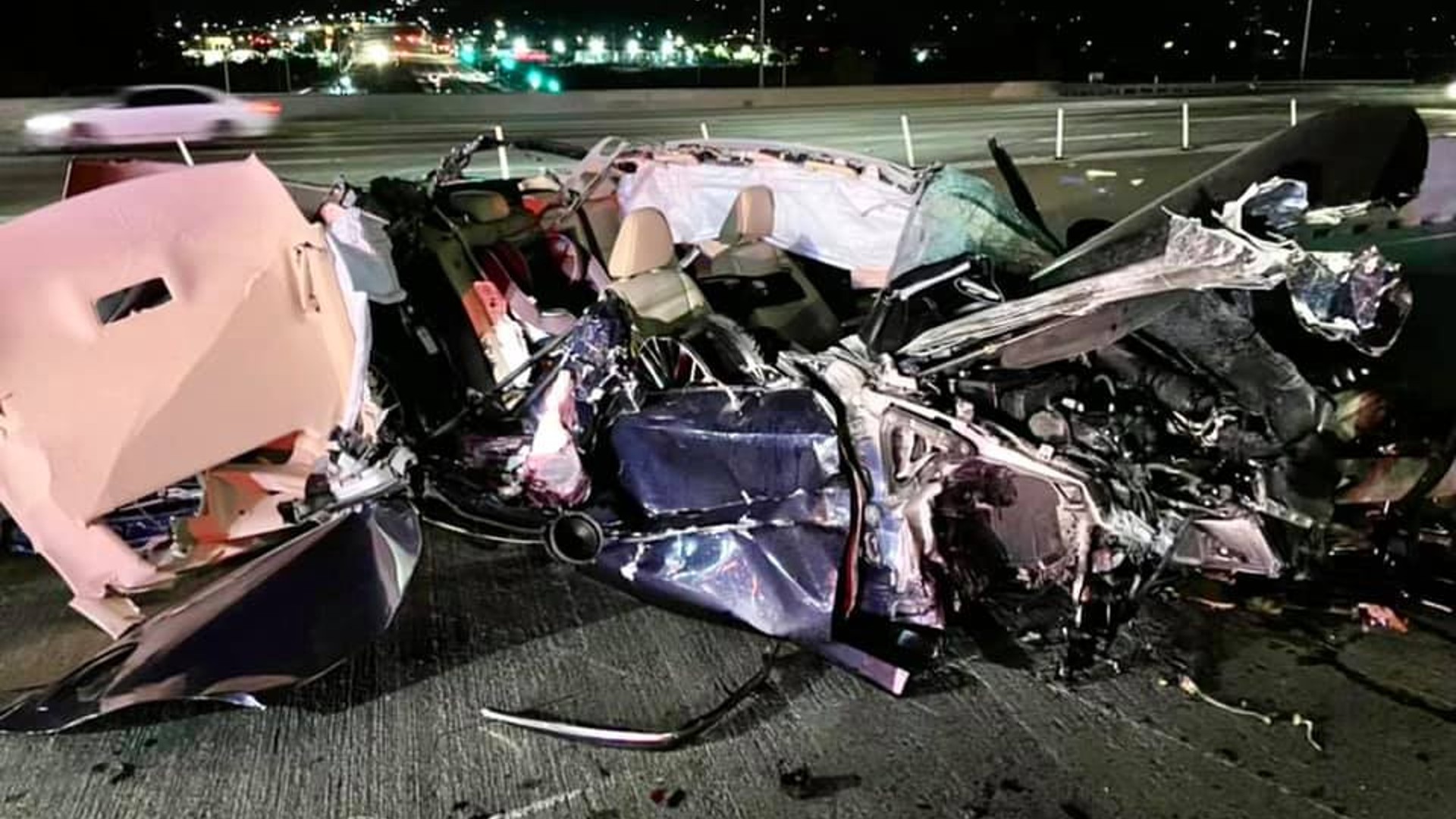 A photo of the wreck was released by the California Highway Patrol.