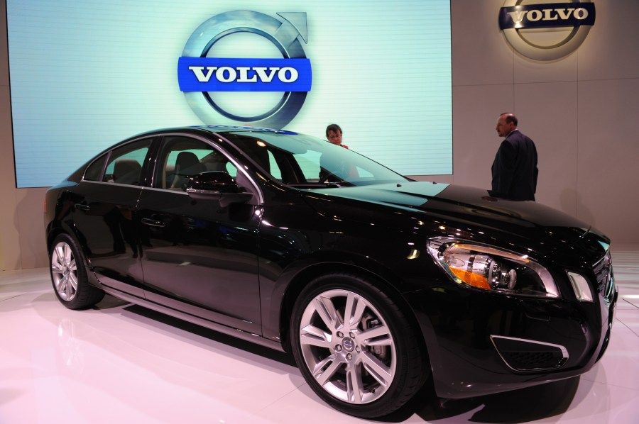 The Volvo S60 is seen at the New York International Auto Show on March 31, 2010 in New York. (STAN HONDA/AFP via Getty Images)