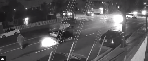 LAPD released surveillance video on Oct. 5, 2021. of a fatal hit-and-run crash in North Hills.