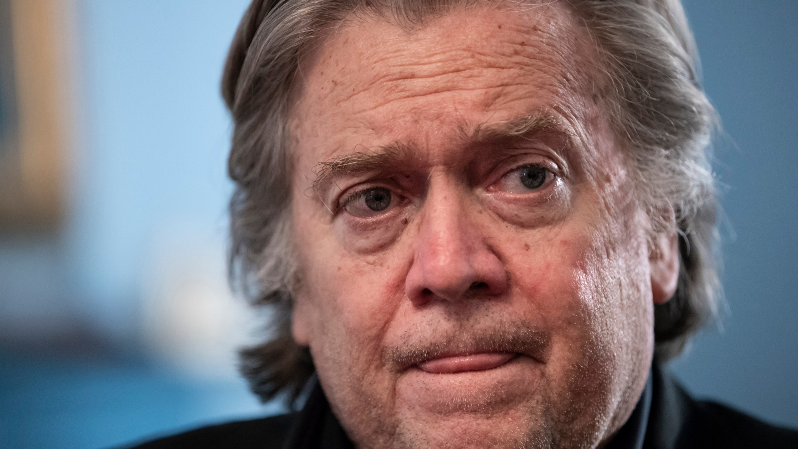 In this Aug. 19, 2018, photo, Steve Bannon, President Donald Trump's former chief strategist, talks about the approaching midterm election during an interview with The Associated Press, in Washington. (AP Photo/J. Scott Applewhite)