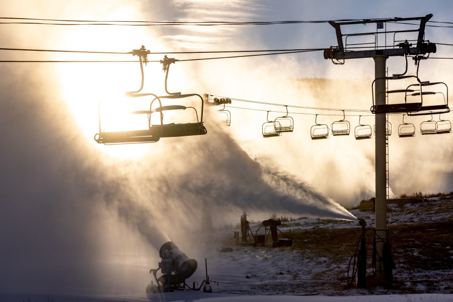 Big Bear Mountain Resort prepares to reopen to skiers and snowboarders on Nov. 26, 2021. (Lee Stockwell BBMR)