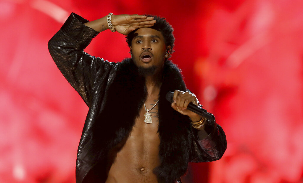 In this June 25, 2017, file photo, Trey Songz performs at the BET Awards at the Microsoft Theater in Los Angeles. (Matt Sayles/Invision/AP, File)