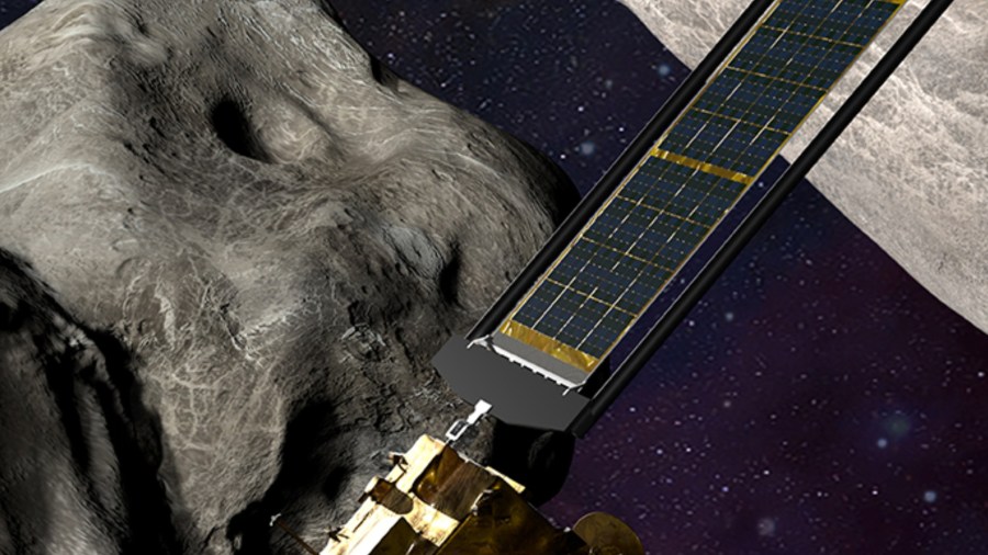 A rendering of DART is seen in NASA's website.