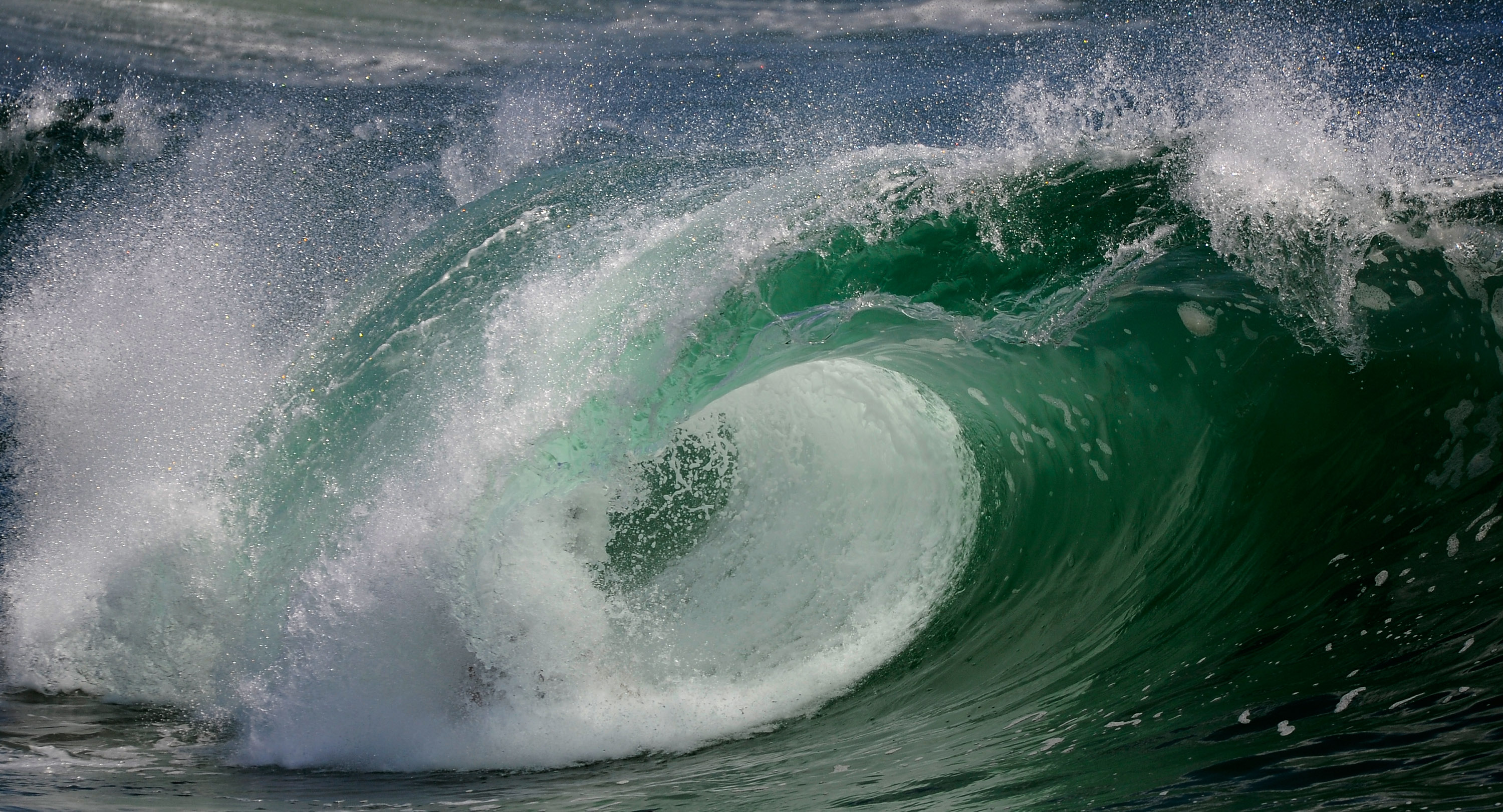 High waves measuring up to 20 feet pound the beach at The Wedge on September 1, 2011 in Newport Beach. (Kevork Djansezian/Getty Images)