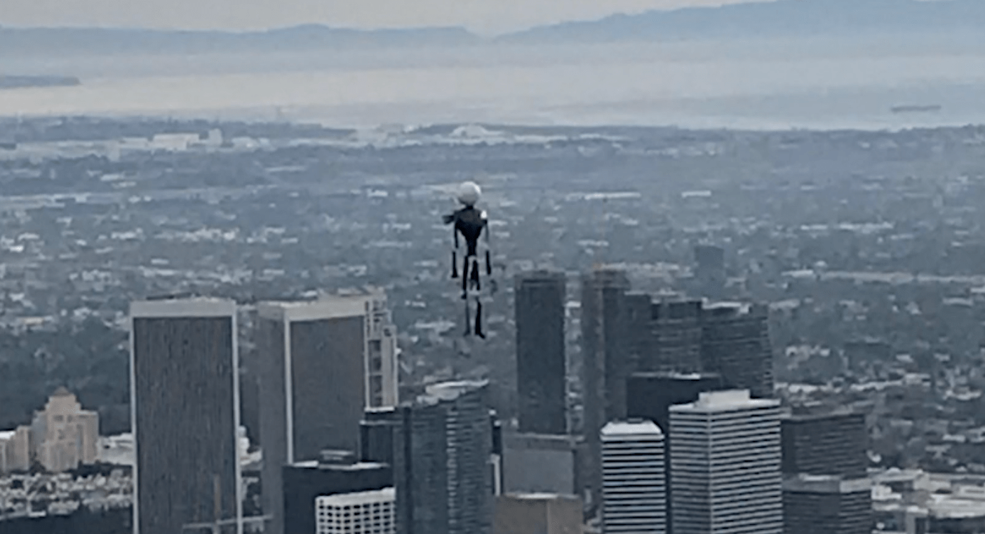 LAPD released this image on Nov. 2, 2021 of a flying object during the investigation into jetpack sightings near LAX.