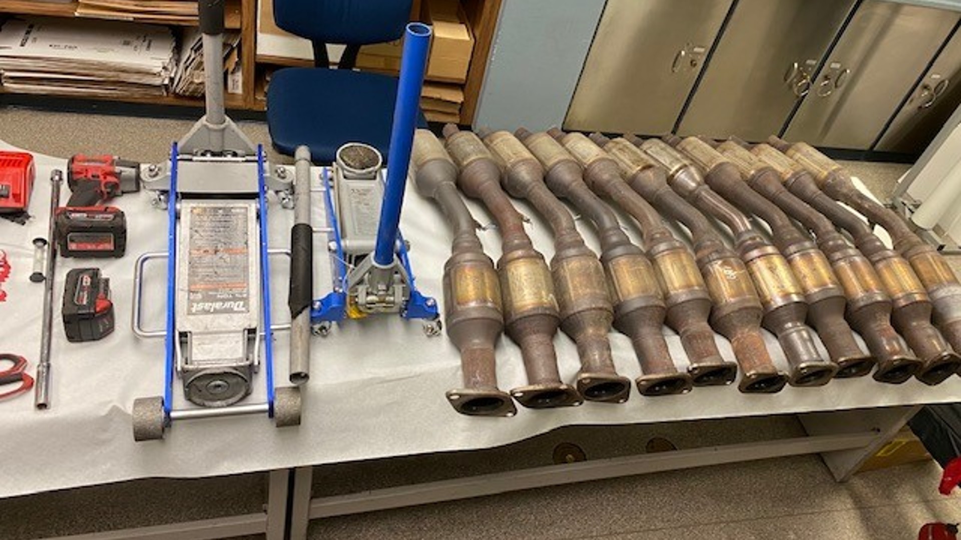 Ventura police released this photo of the recovered catalytic converters.