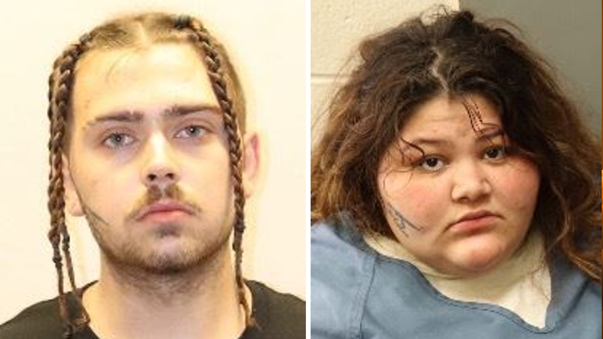 22-year-old Adler Metcalf and 20-year-old Sandy Acuna are seen in booking photos shared by the Riverside County Sheriff's Department on Nov. 11, 2021.