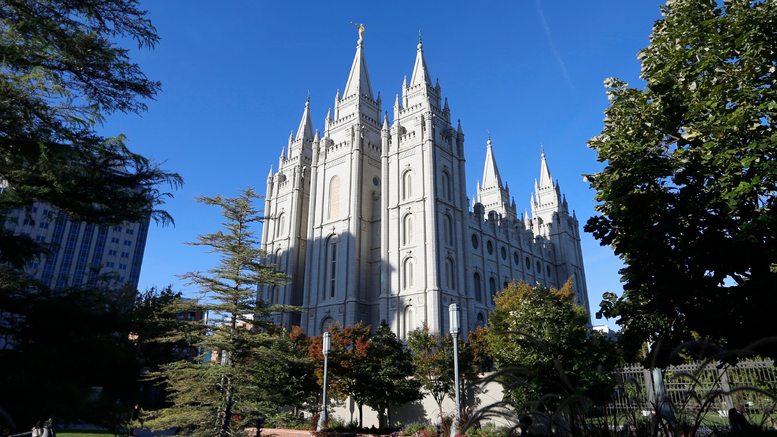 The Salt Lake Temple, at Temple Square is shown on Oct. 5, 2019, in Salt Lake City. A billionaire who is believed to be the wealthiest person originally from Utah has formally renounced his membership in The Church of Jesus Christ of Latter-day Saints and rebuked the faith on social issues and LGBTQ rights. Jeff T. Green, who has pledged to donate 90% of his estimated $5 billion advertising-technology wealth, starting with a donation to a LGBTQ-rights group in the state, the Salt Lake Tribune reported. (AP Photo/Rick Bowmer, File)