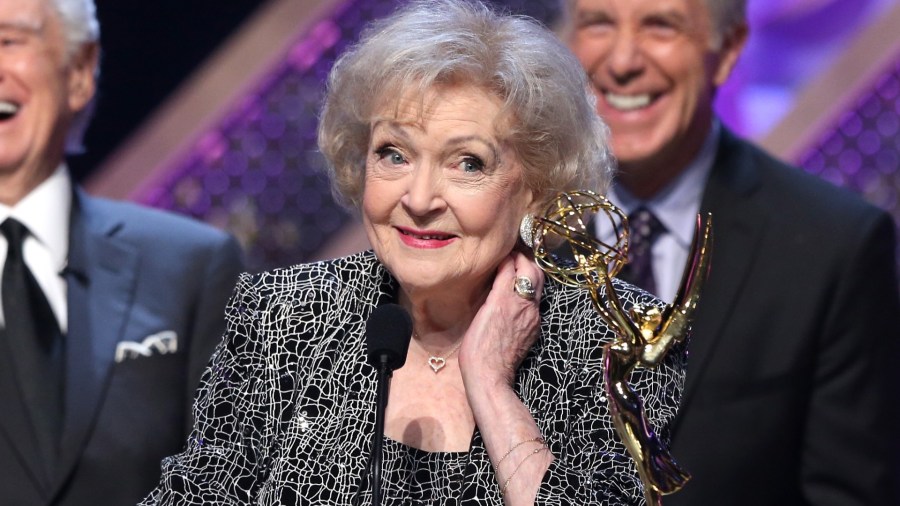 Betty White poses for photographers on the red carpet before Comedy Central's "Roast of William Shatner," Sunday, Aug. 13, 2006, in Los Angeles. (AP Photo/Rene Macura)