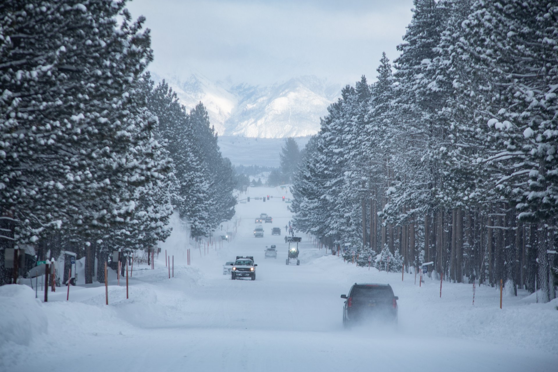 Mammoth Mountain received more than four feet of fresh snow between Dec. 14, 22021, and Dec. 15, 2021. (Dakota Snider/ MLT)