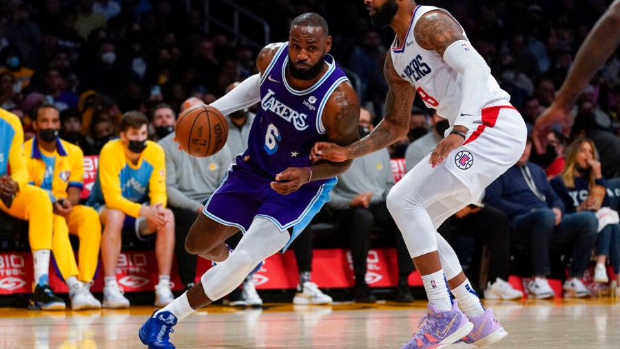 LeBron James, seen here during Friday's game against the Los Angeles Clippers, expressed his frustration with the league in a post-game interview. (AP Photo/Ashley Landis)