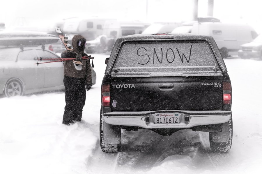 Mammoth Mountain received more than four feet of fresh snow between Dec. 14, 22021, and Dec. 15, 2021. (Dakota Snider/ MLT)