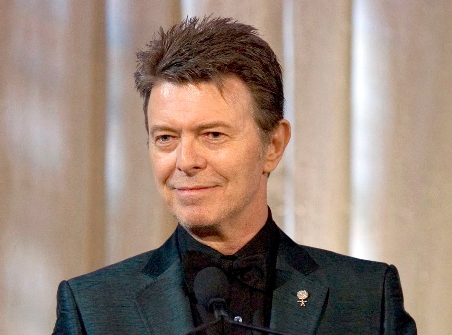 David Bowie accepts the lifetime achievement award at the 11th Annual Webby Awards in New York on June 5, 2007. The extensive catalog of David Bowie, stretching from the late 1960s to just before his death in 2016, has been sold to Warner Chappell Music. (Stephen Chernin/Associated Press)