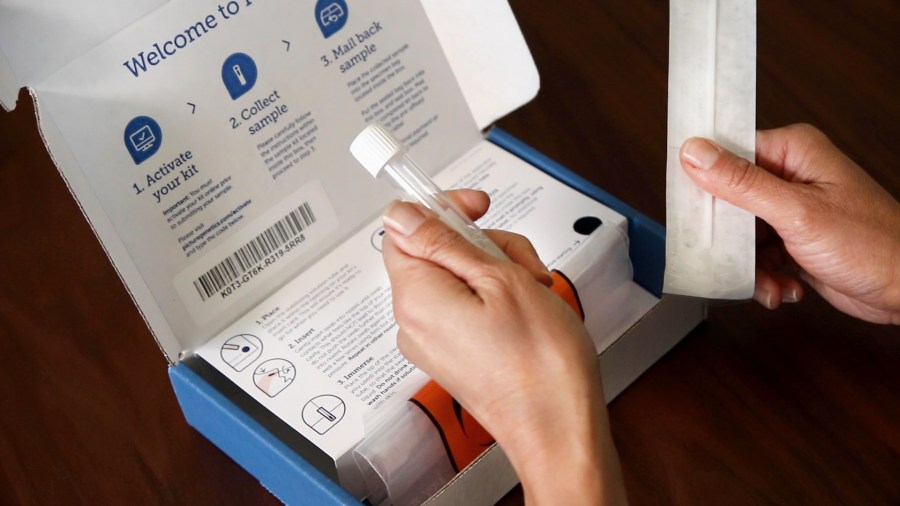 L.A. County provided this photos of its free, at-home testing kits.