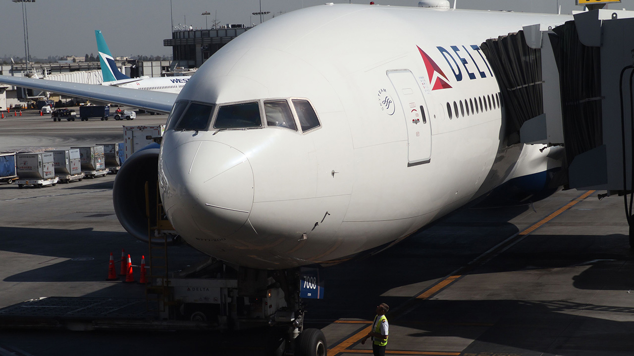 The three women are accused of assaulting the Delta security agent after they were told they would not be allowed on a flight. (Daniel Slim/AFP via Getty Images)