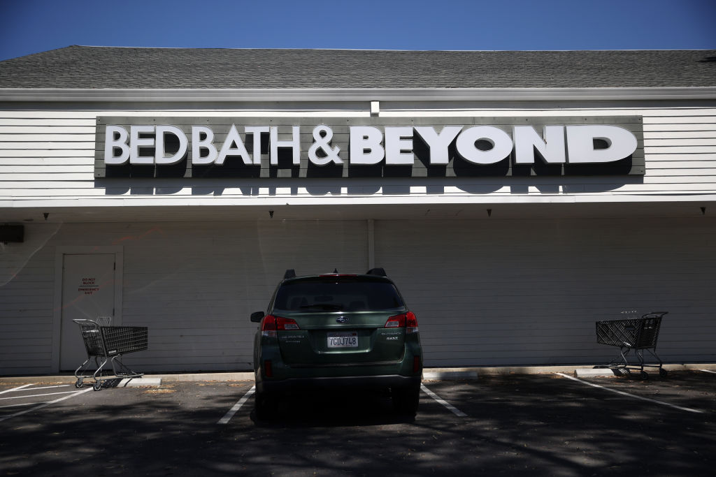 A Bed Bath & Beyond store is seen on July 9, 2020 in Larkspur, California. (Justin Sullivan/Getty Images)