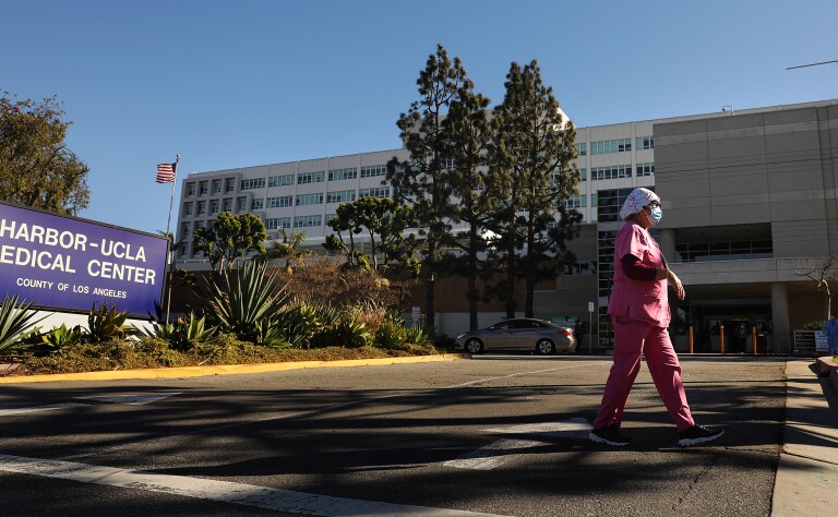 Harbor-UCLA Medical Center is shown in an undated photo. (Christina House / Los Angeles Times)