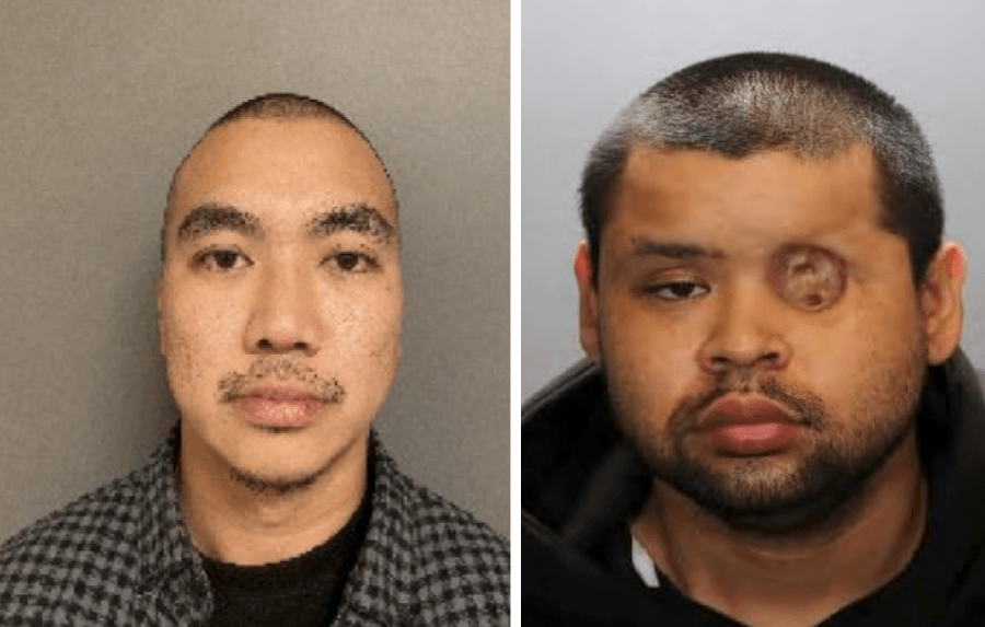 Allan Hoang (left) and Alanmichael Babauta (right) are seen in photos released by the Irvine Police Department on Feb. 4, 2022.