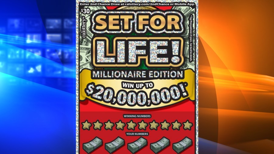 The California Lottery released this image of its "Set for Life" ticket.