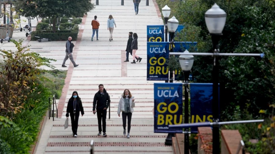 Students are seen walking at UCLA in this file image. (Gary Coronado / Los Angeles Times)