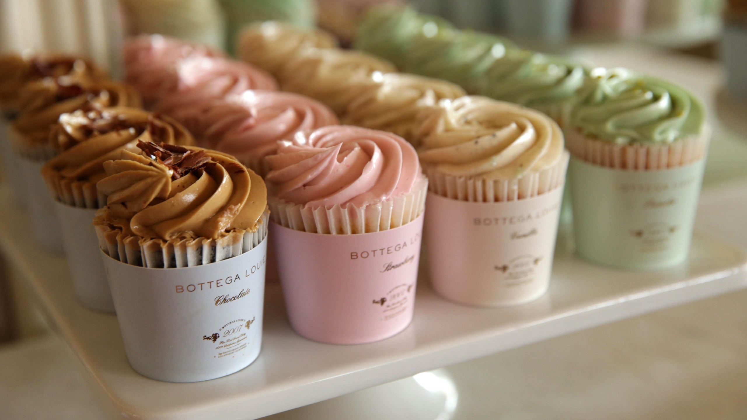 Bottega Louie cupackes are seen at Showtime's 2014 Emmy Eve Soiree held at the Sunset Tower Hotel on August 24, 2014, in Los Angeles. (Eric Charbonneau/Invision for Showtime/AP Images)