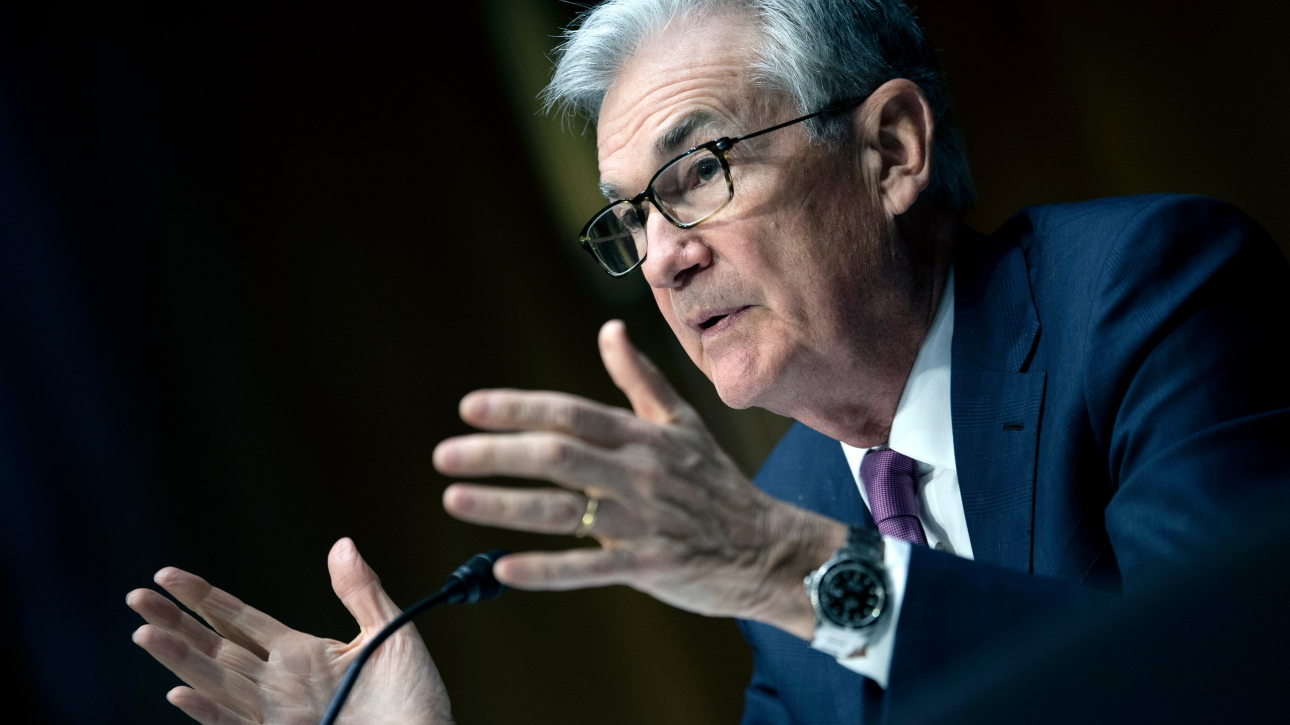 Federal Reserve Board Chairman Jerome Powell speaks during his re-nominations hearing before the Senate Banking, Housing and Urban Affairs Committee, Tuesday, Jan. 11, 2022, on Capitol Hill in Washington. The Federal Reserve will lift its benchmark short-term interest rate at its next meeting in two weeks, Powell says in prepared testimony he will deliver to a congressional committee Wednesday, March 2. (Brendan Smialowski/Pool via AP, File)