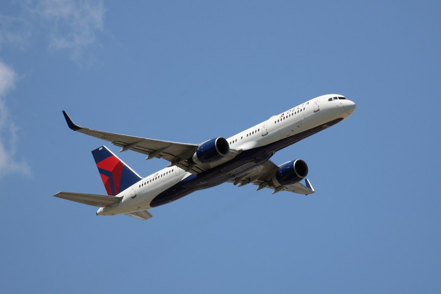 Delta Airlines airplane taking off