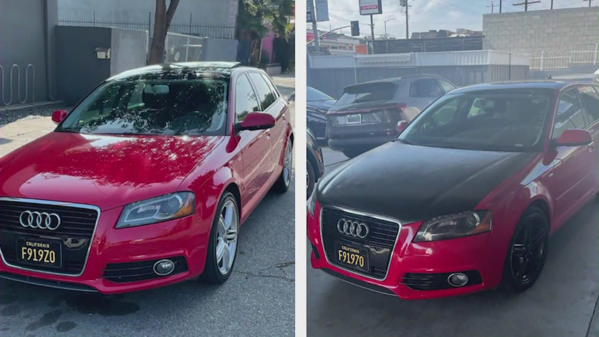 A woman named Samantha said her car, shown in these undated photos she provided, is one of several stolen or broken into by the same man in the Silver Lake and Echo Park areas.