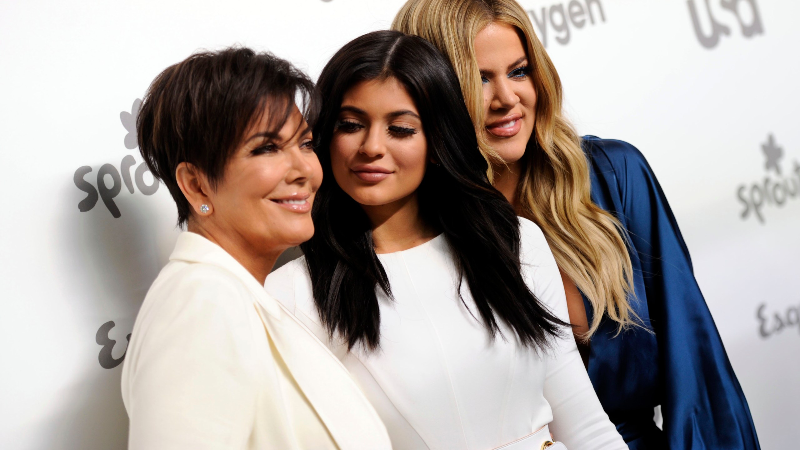 Television personalities Kris Jenner, from left, Kylie Jenner and Khloe Kardashian attend the NBCUniversal Cable Entertainment 2015 Upfront at The Javits Center on Thursday, May 14, 2015, in New York. On Monday, April 18, 2022, Kris and Kylie Jenner, along with Kim and Khloe Kardashian, sat in the front row of a Los Angeles courtroom as prospective jurors aired their feelings about the famous family and the four women, all defendants in a lawsuit brought by Rob Kardashian's former fiancée Blac Chyna. (Photo by Evan Agostini/Invision/AP, File)