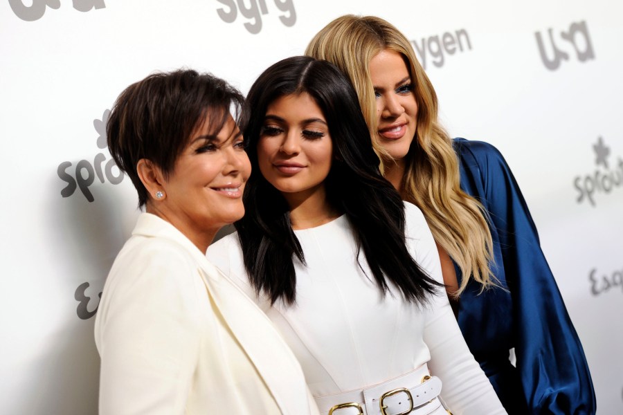 TV personalities Kris Jenner, from left, Kylie Jenner and Khloe Kardashian attend the NBCUniversal Cable Entertainment 2015 Upfront on May 14, 2015, in New York. (Evan Agostini/Invision/AP, File)