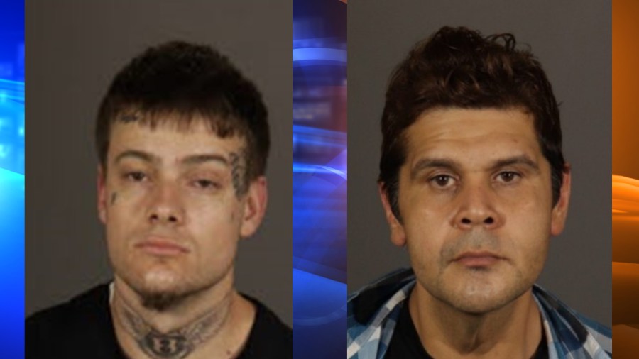 Benjamin Eichenblatt and Isaias Alfaro, shown in these undated photos provided by the LAPD, were arrested after they allegedly broke into a USPS vehicle.